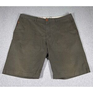 Tommy Bahama Shorts Mens 38 x 10 Brown Chino Geometric Lyocell Preppy
